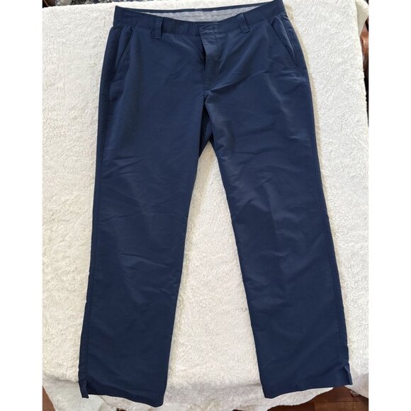 Under Armour Men’s Pants 38W X 30L Blue Flat Front - Picture 1 of 7